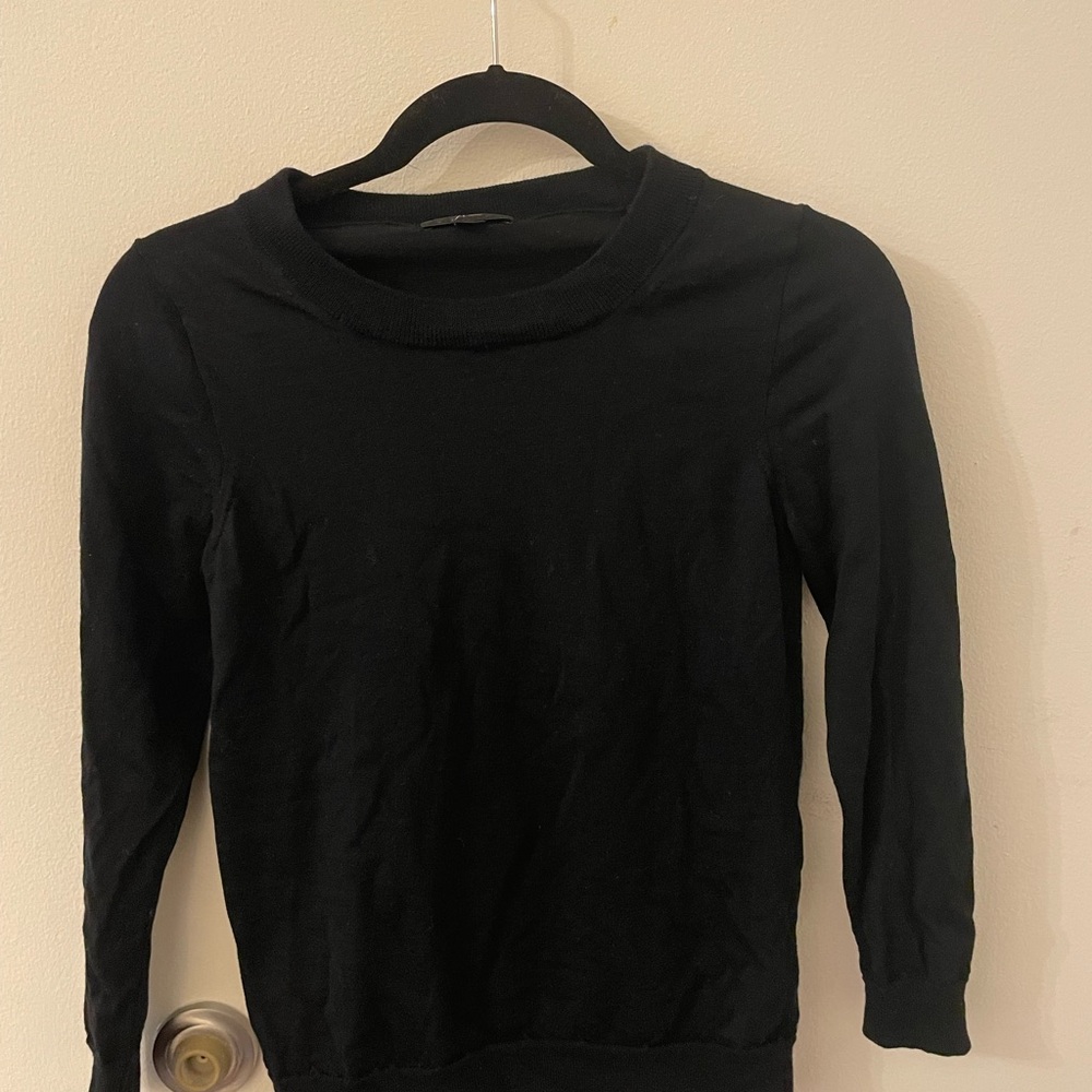 J. Crew Women's Black Crew Neck Sweater
